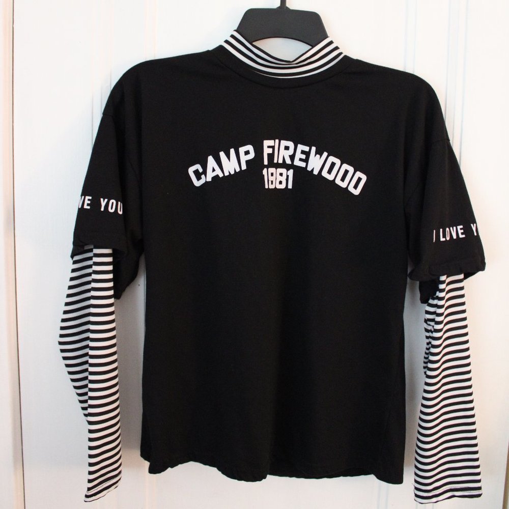 Mock Two-Piece Striped Shirt